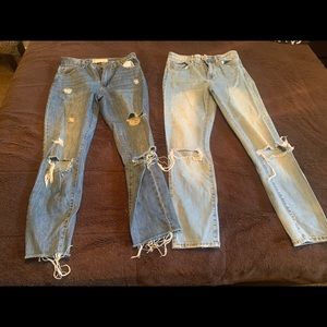 2 pairs of mom jeans